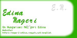 edina mageri business card